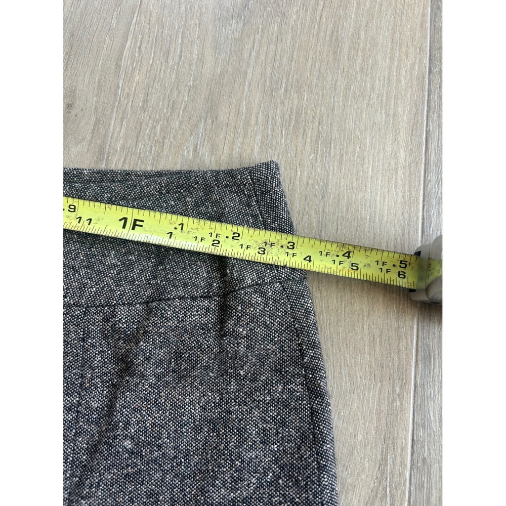 LOFT Charcoal Gray Wool Silk Pleated Mini Skirt | Womens 4P | Preppy Chic - Picture 6 of 7